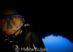 my friend Dejan in one big nice cave in island Korcula, C... by Melita Bubek 